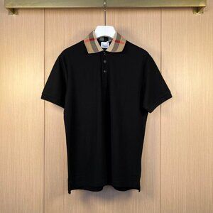 Burberry SS23 plaid casual pullover short-sleeved polo shirt